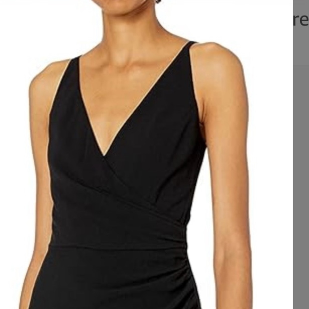 Dress the Population womens Sam Sleeveless Shirred Wide Leg Dressy Jumpsuit